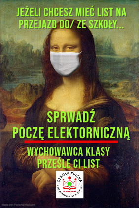 List na przejazd do szkoły