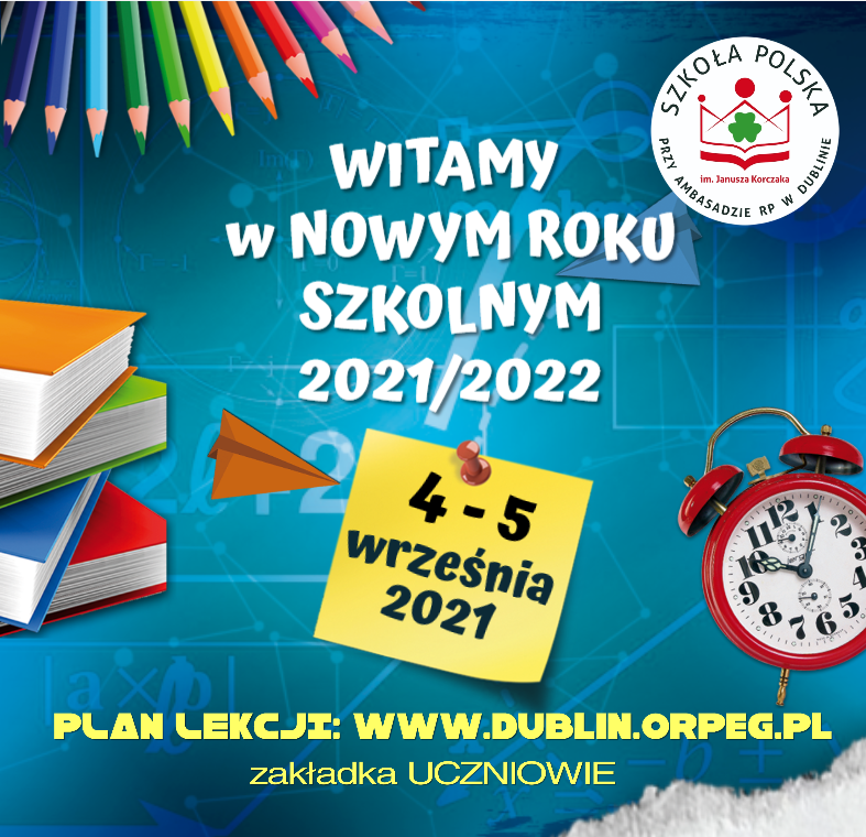 Plan lekcji i kalendarz pracy na rok 2021/2022