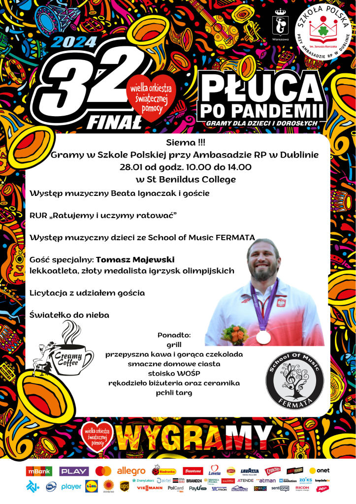 Wielki finał WOŚP w naszej szkole. Zaproszenie