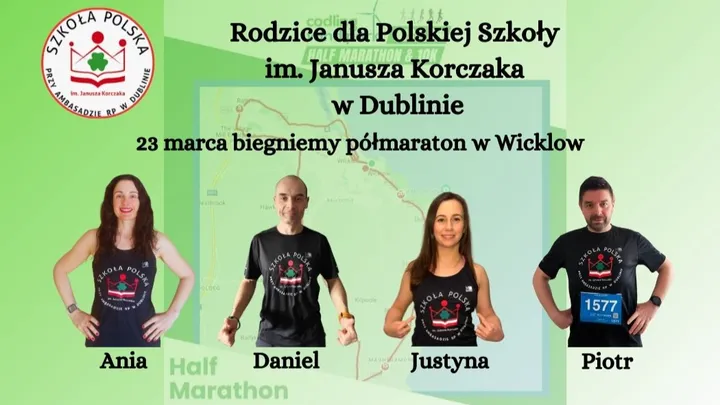 Podziękowania dla Rodziców, którzy pobiegli dla nas w półmaratonie.