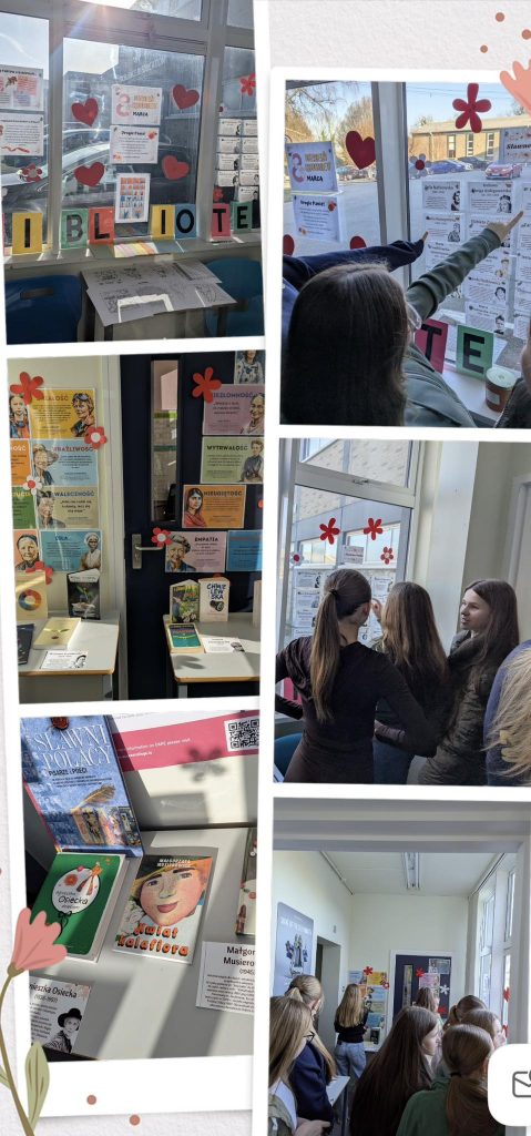 „Sławne kobiety” – wystawa w bibliotece szkolnej